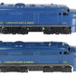 Lionel 225 Vintage O Chesapeake & Ohio AA Diesel Locomotive Set VG