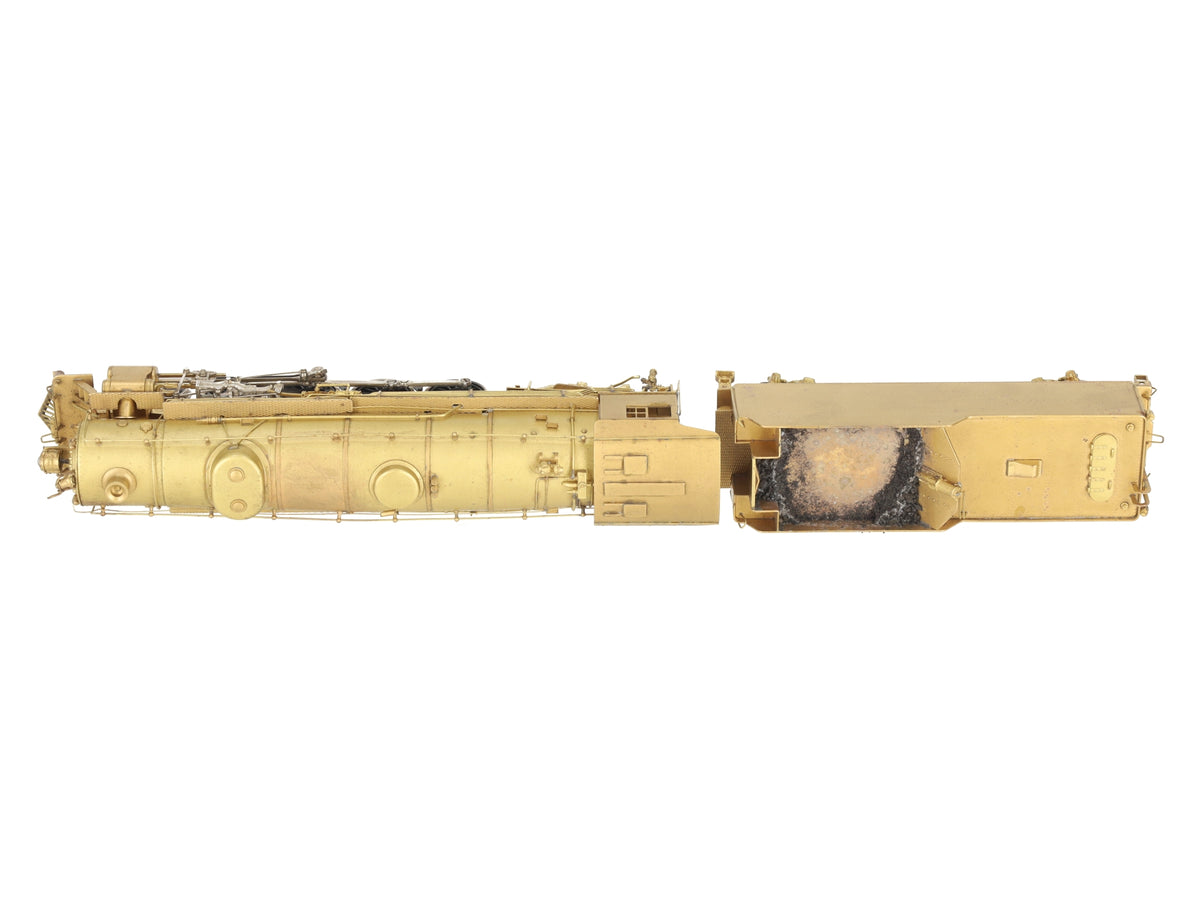 Akane Models HO Brass USRA 4-8-2 Steam Locomotive w/ Tender- Unpainted VG