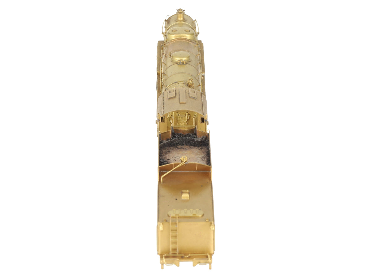 Akane Models HO Brass USRA 4-8-2 Steam Locomotive w/ Tender- Unpainted VG