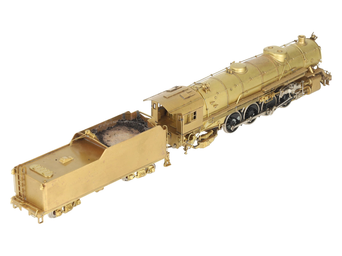 Akane Models HO Brass USRA 4-8-2 Steam Locomotive w/ Tender- Unpainted VG