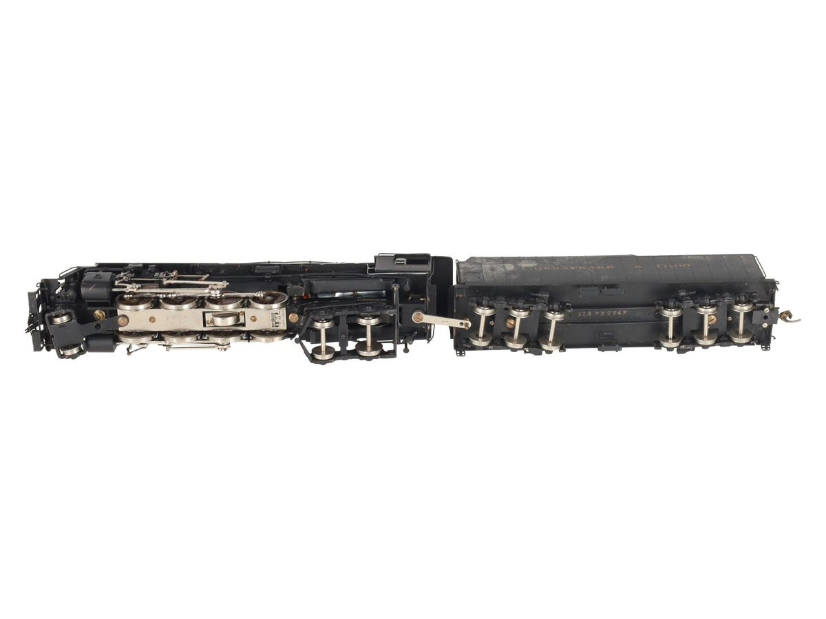 Pacific Fast Mail HO BRASS Kanawha C&O 2-8-4 Steam Locomotive w/Tender- Painted/Box
