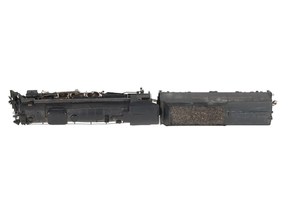 Pacific Fast Mail HO BRASS Kanawha C&O 2-8-4 Steam Locomotive w/Tender- Painted/Box