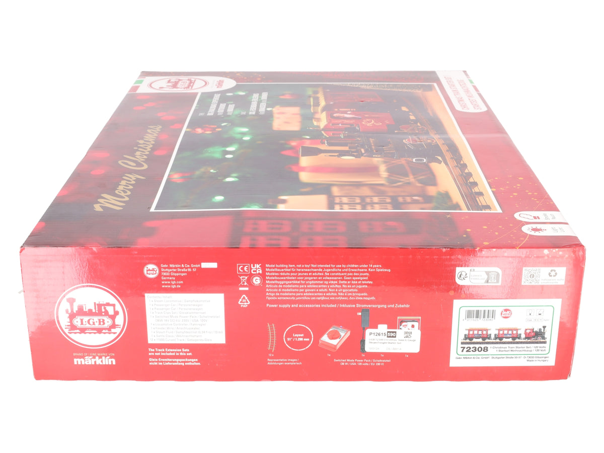 LGB 72308 Christmas Train G Scale Steam Freight Starter Set LN/Box