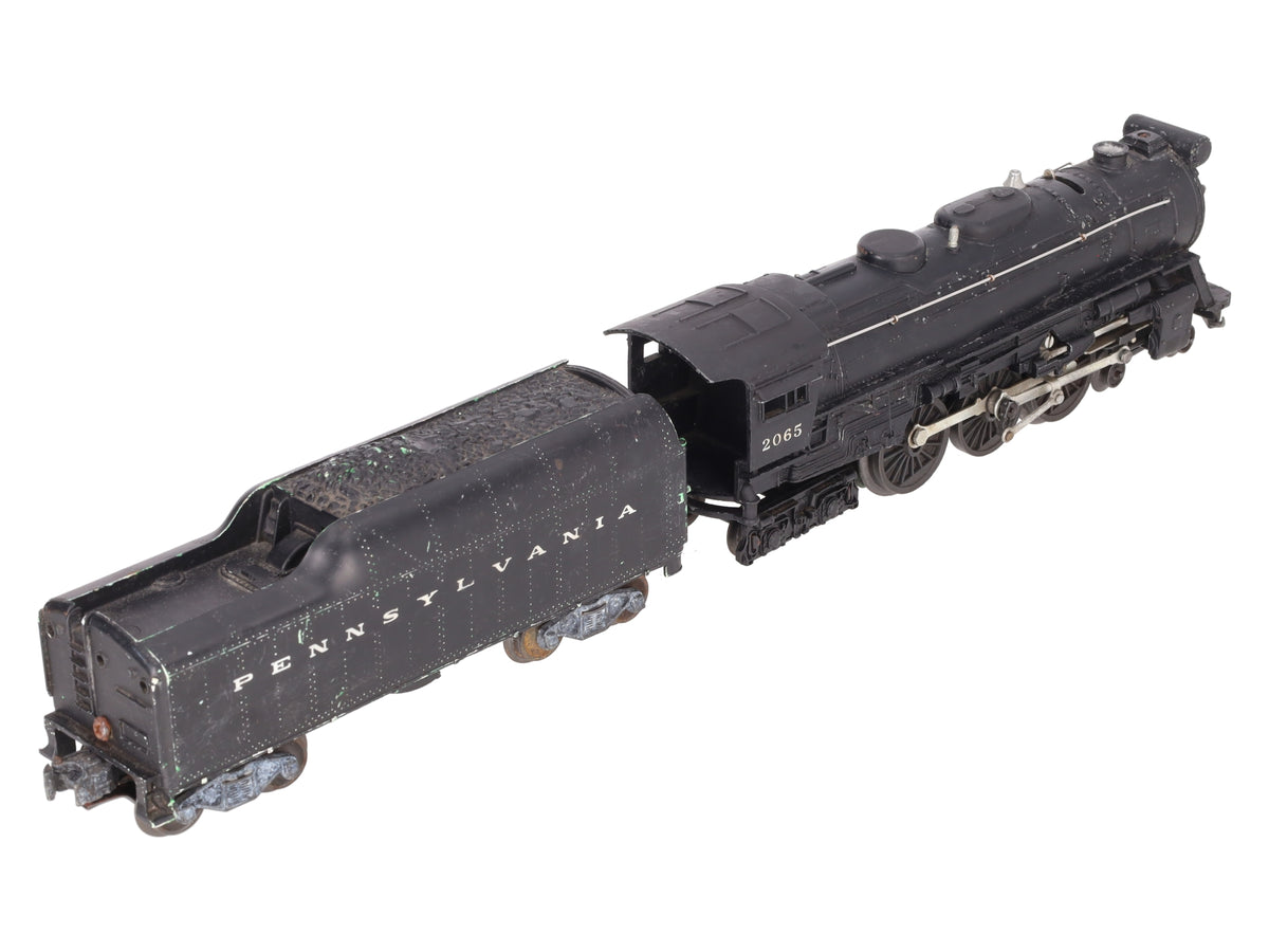 Lionel 2065 Vintage O Gauge 4-6-4 Small Hudson Steam Locomotive & 2046W Tender VG