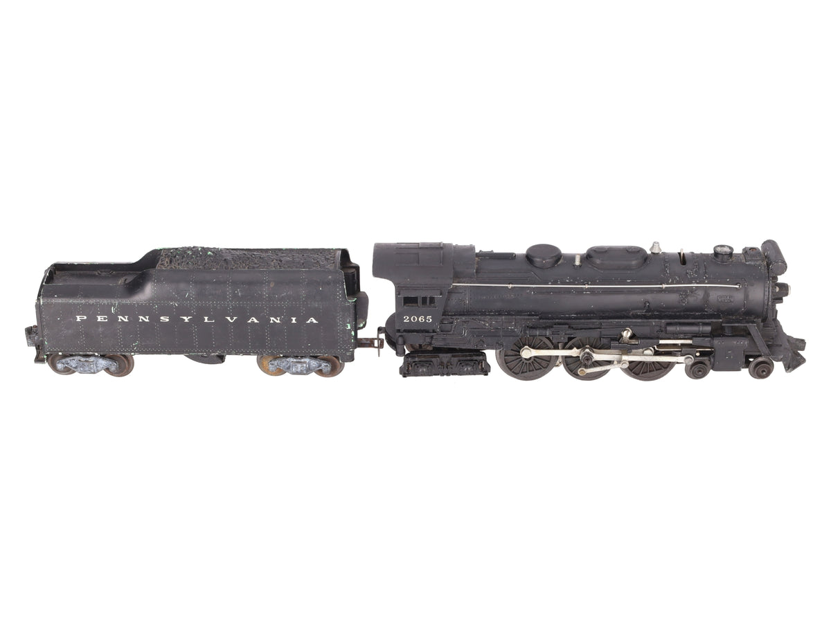 Lionel 2065 Vintage O Gauge 4-6-4 Small Hudson Steam Locomotive & 2046W Tender VG