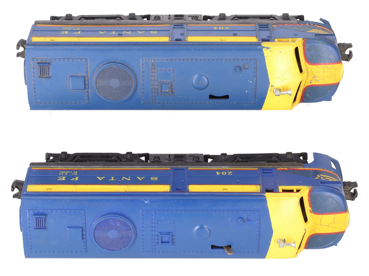 Lionel 204 Vintage O Santa Fe AA Diesel Locomotive Set VG