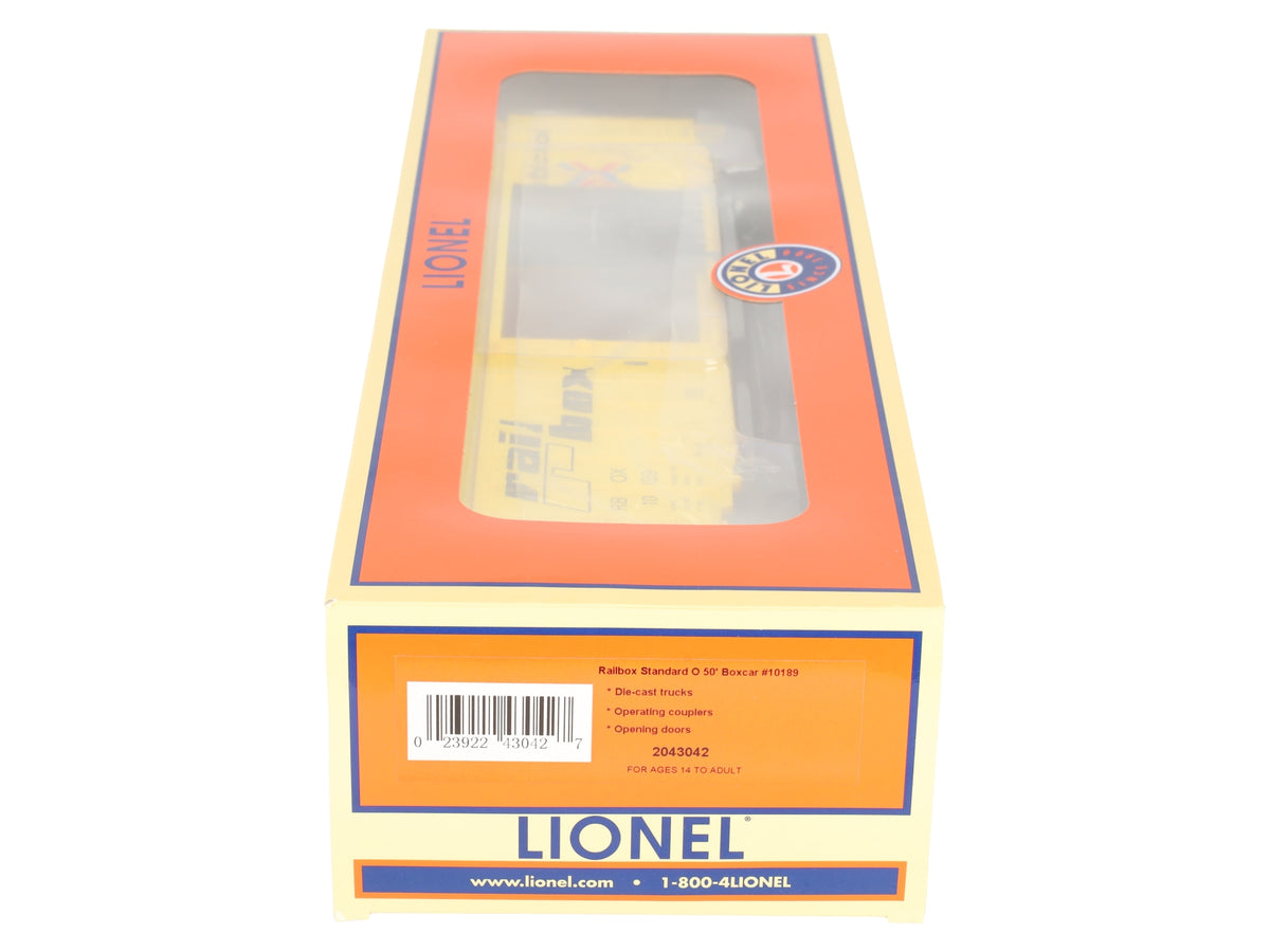 Lionel 2043042 O Gauge Railbox 50' Boxcar #10189/Box