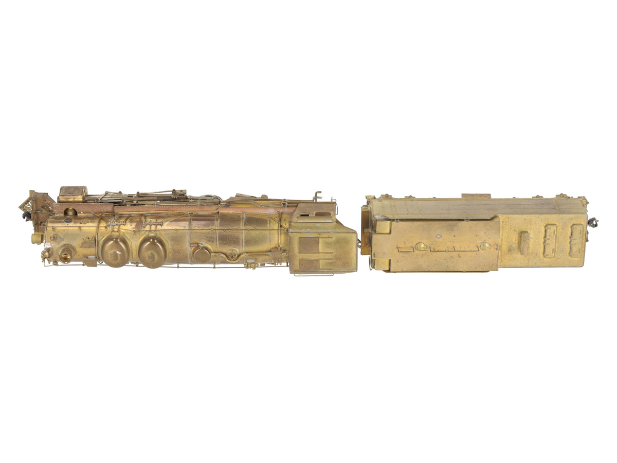 United Models HO Brass Santa Fe 2-8-4 Berkshire Steam Loco & Tender- Unpainted VG/Box
