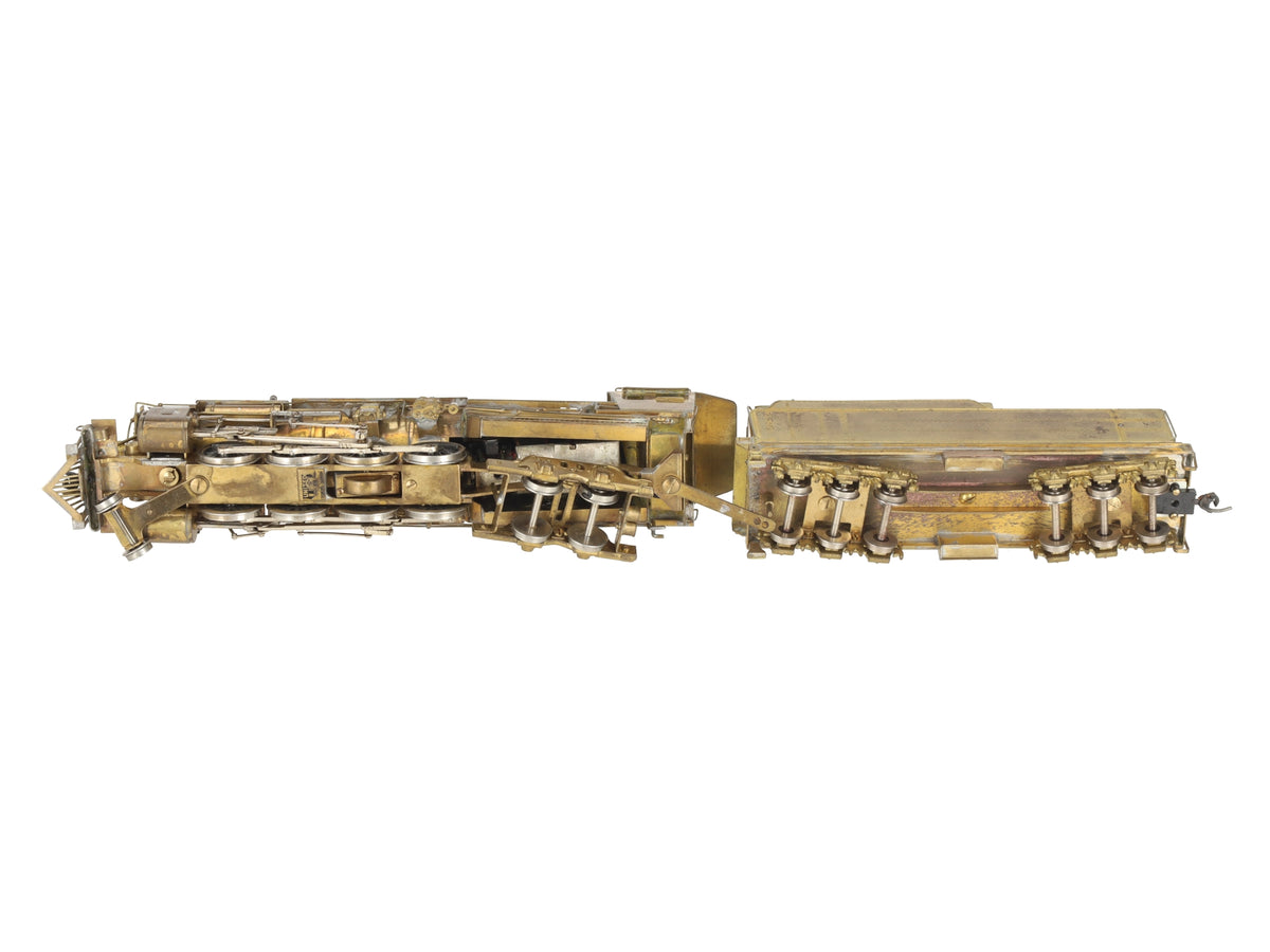 United Models HO Brass Santa Fe 2-8-4 Berkshire Steam Loco & Tender- Unpainted VG/Box