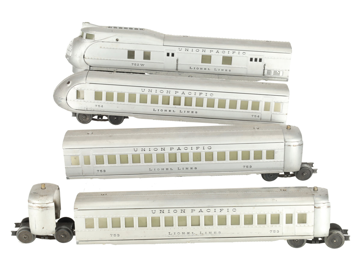 Lionel 752W Vintage O Silver M10000 Streamliner Set