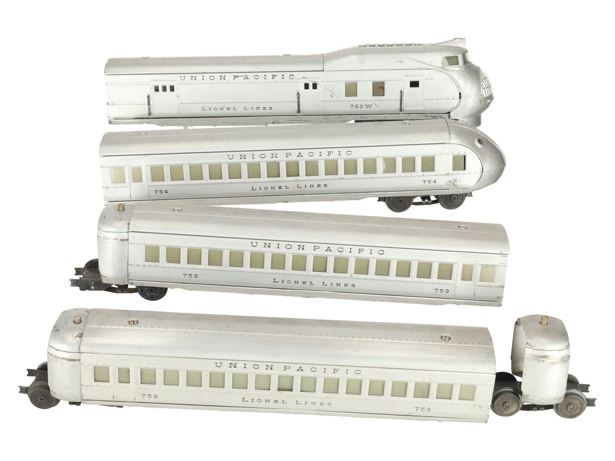 Lionel 752W Vintage O Silver M10000 Streamliner Set