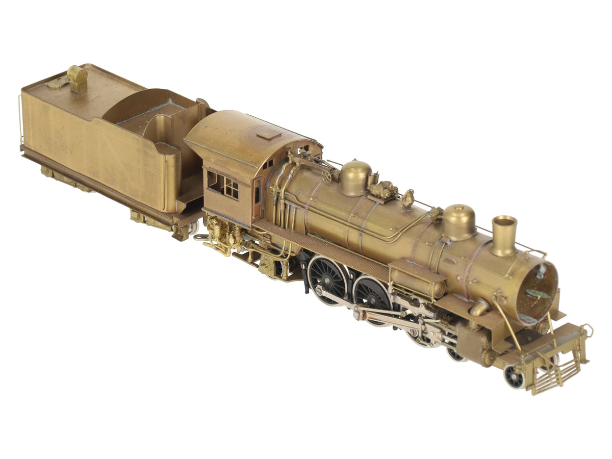 NWSL BRASS HO Scale N&W 4-6-2 Steam Locomotive & Tender - Unpainted VG