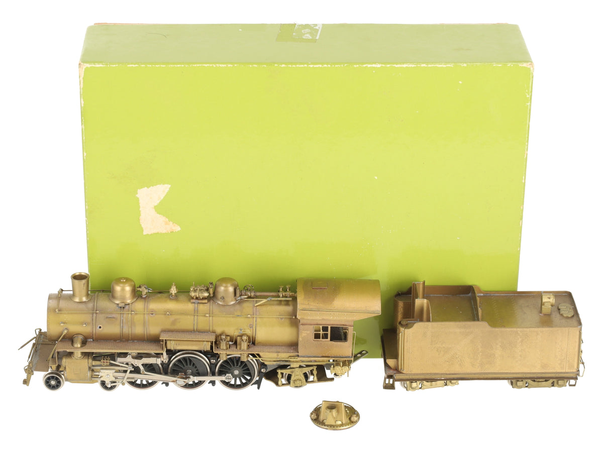 NWSL BRASS HO Scale N&W 4-6-2 Steam Locomotive & Tender - Unpainted VG
