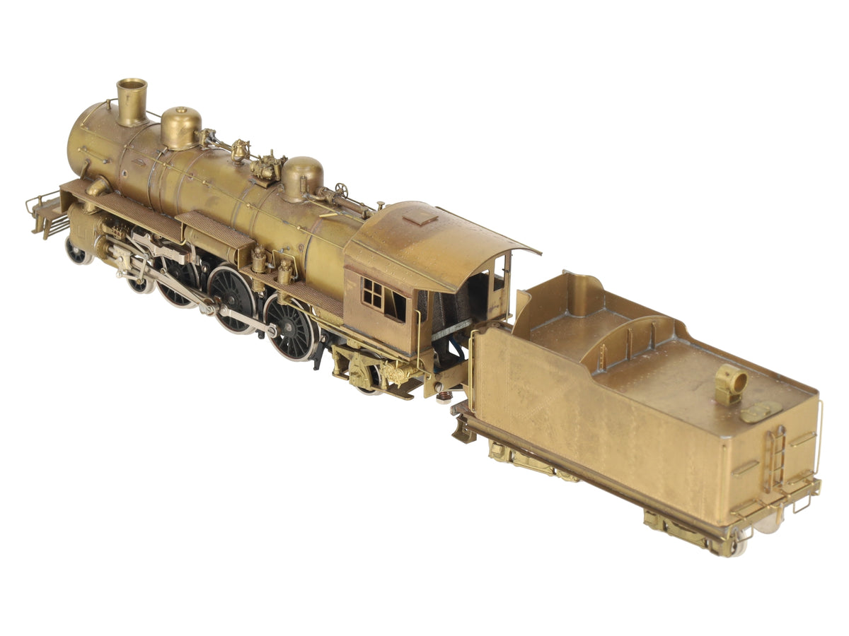 NWSL BRASS HO Scale N&W 4-6-2 Steam Locomotive & Tender - Unpainted VG