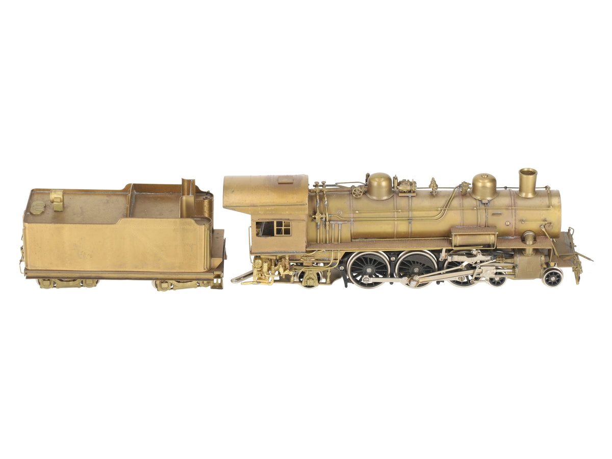 NWSL BRASS HO Scale N&W 4-6-2 Steam Locomotive & Tender - Unpainted VG