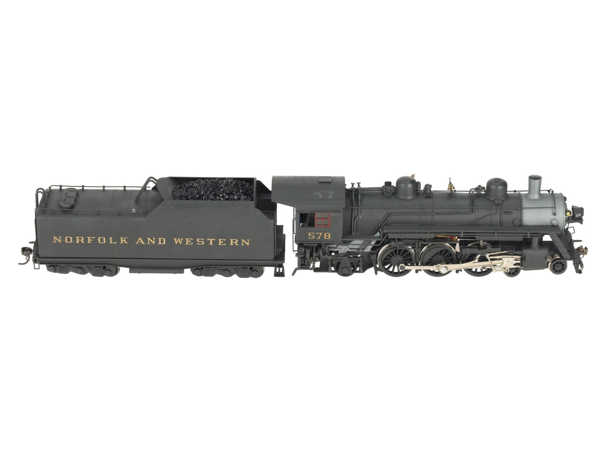 NWSL HO BRASS N&W Pacific 4-6-2 Class E-2a Steam Loco & Tender #578 - Painted/Box