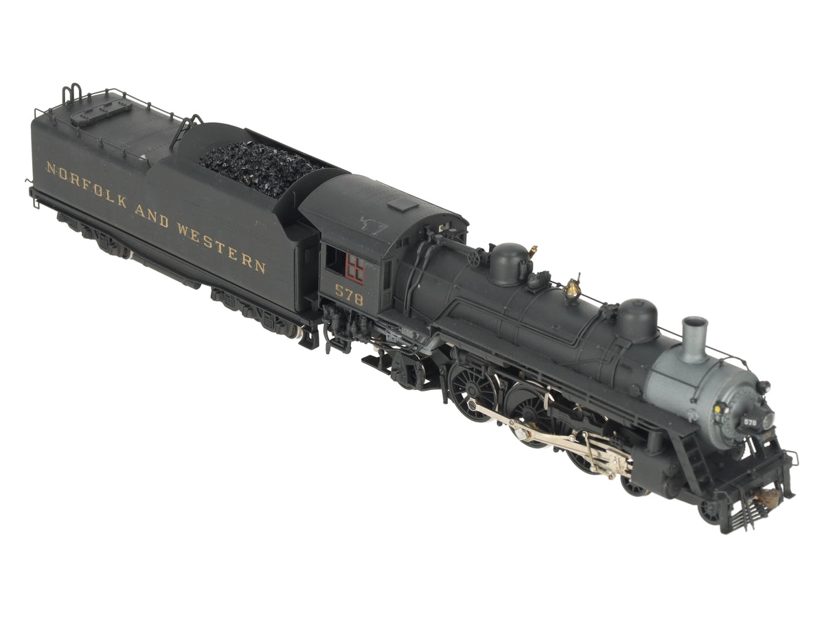 NWSL HO BRASS N&W Pacific 4-6-2 Class E-2a Steam Loco & Tender #578 - Painted/Box