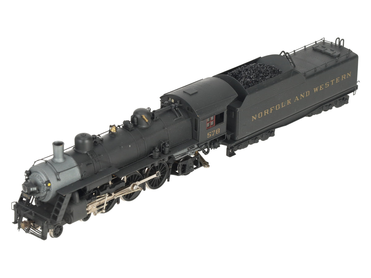 NWSL HO BRASS N&W Pacific 4-6-2 Class E-2a Steam Loco & Tender #578 - Painted/Box