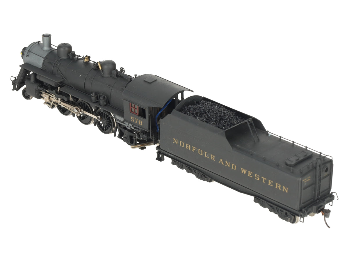 NWSL HO BRASS N&W Pacific 4-6-2 Class E-2a Steam Loco & Tender #578 - Painted/Box