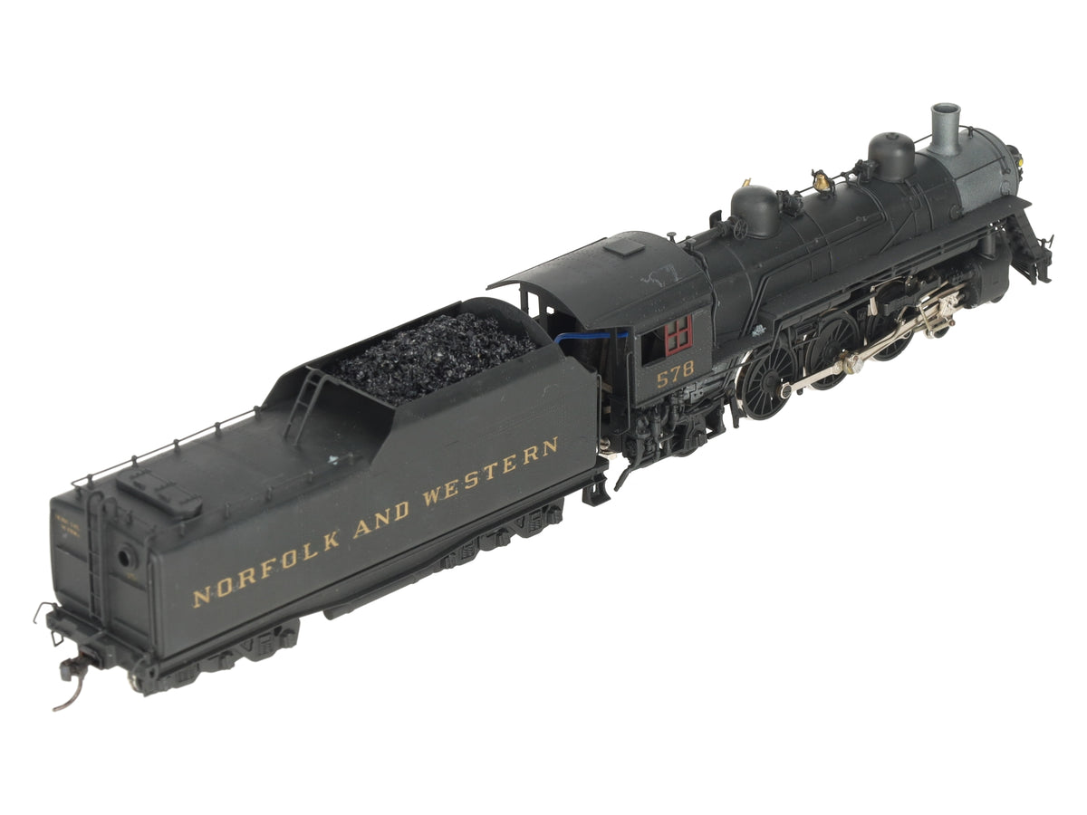NWSL HO BRASS N&W Pacific 4-6-2 Class E-2a Steam Loco & Tender #578 - Painted/Box