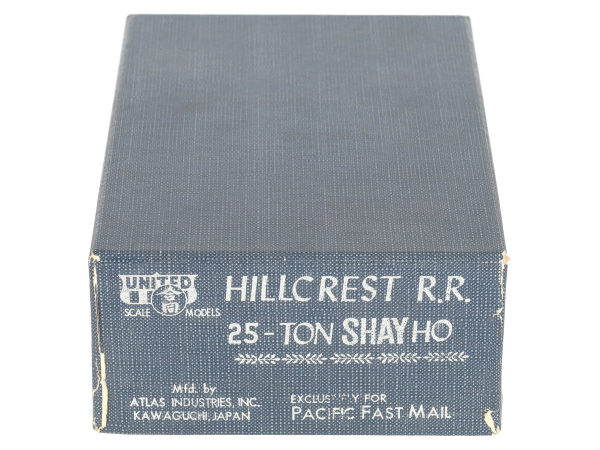 United Models HO Scale Brass Hillcrest RR 25-Ton Shay Steam Locomotive-Painted/Box