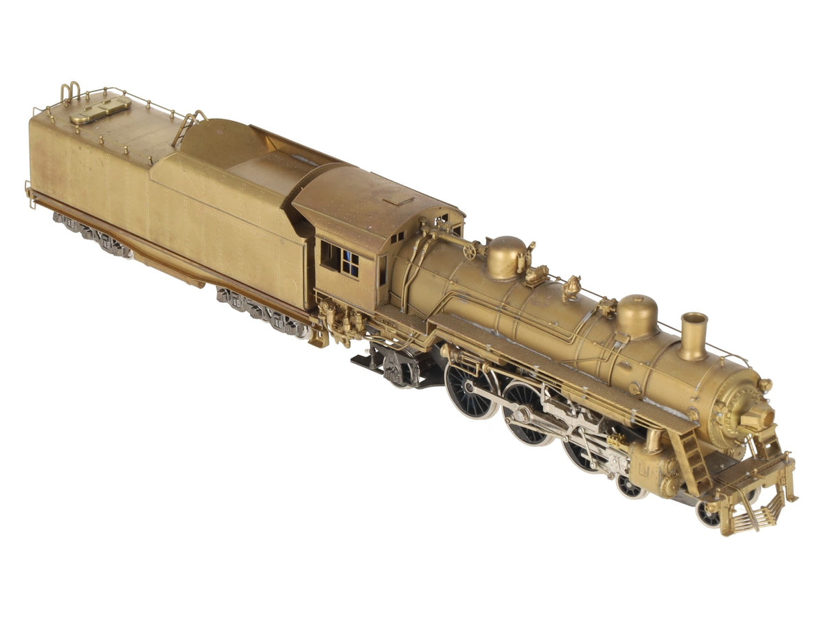 NWSL BRASS HO Scale N&W E-2a 4-6-2 Steam Locomotive & Tender - Unpainted VG/Box