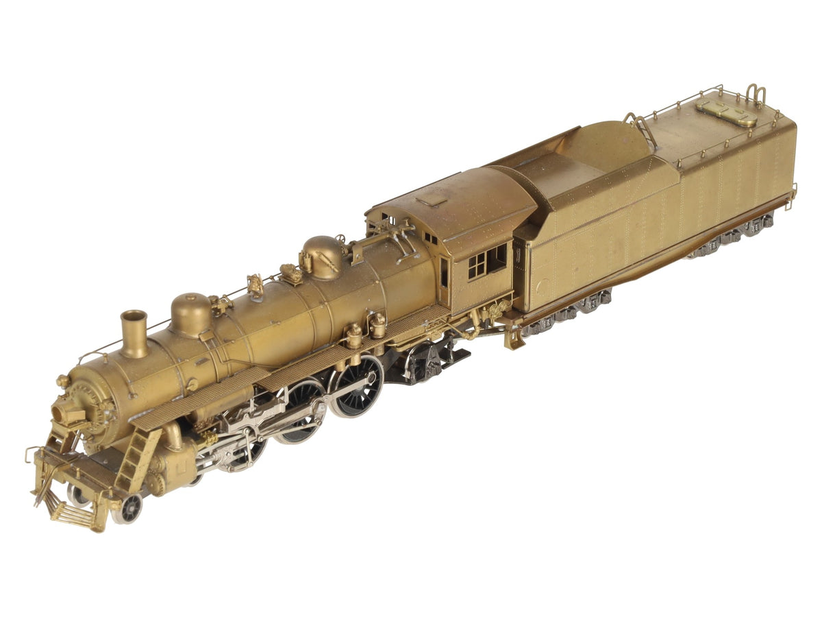 NWSL BRASS HO Scale N&W E-2a 4-6-2 Steam Locomotive & Tender - Unpainted VG/Box