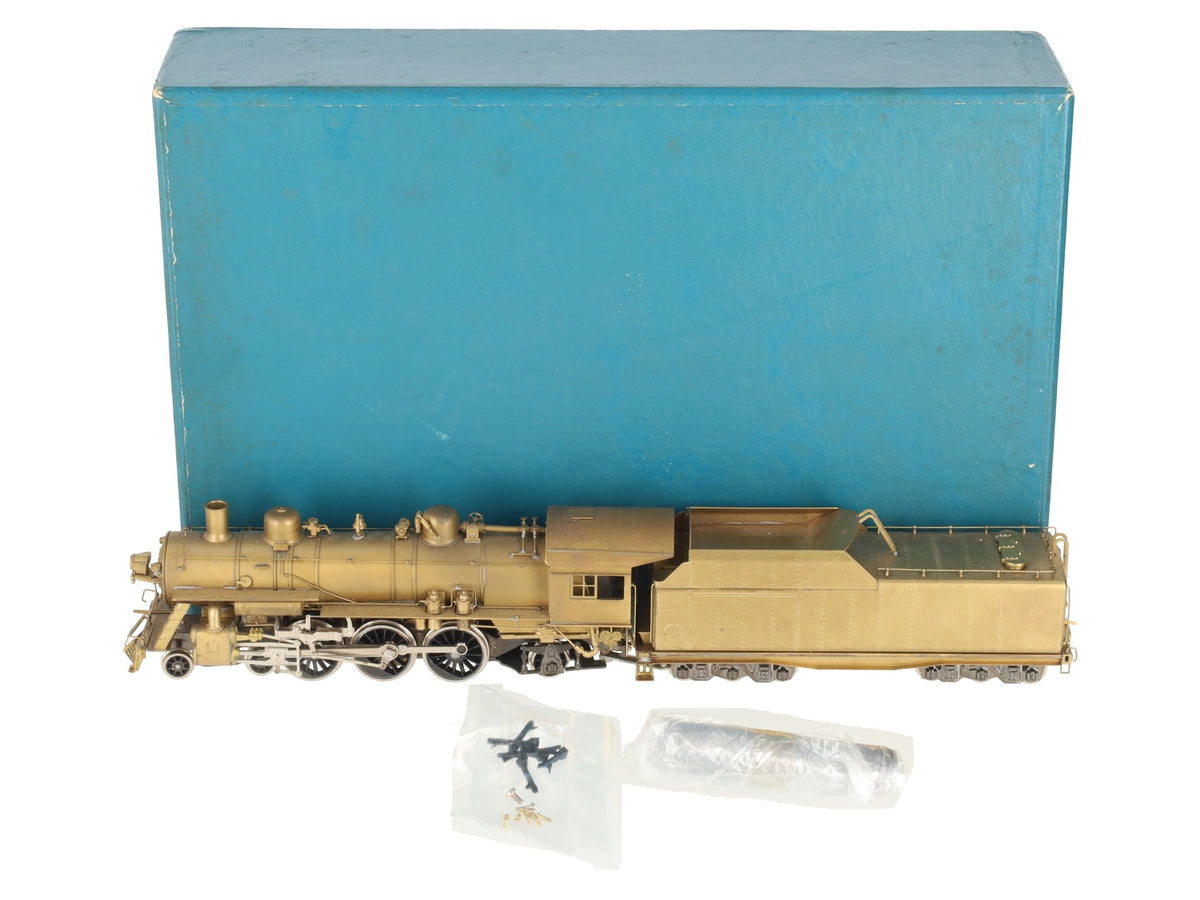 NWSL BRASS HO Scale N&W E-2a 4-6-2 Steam Locomotive & Tender - Unpainted VG/Box