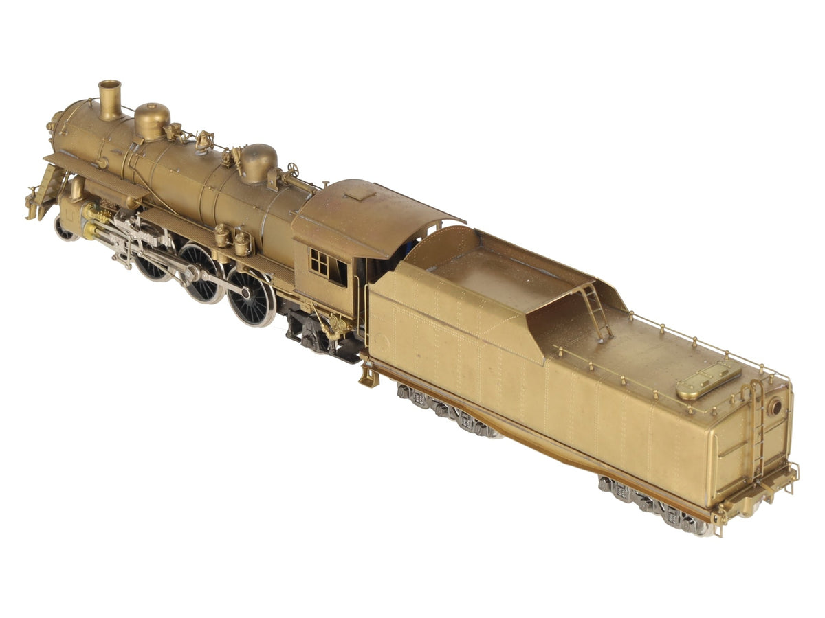 NWSL BRASS HO Scale N&W E-2a 4-6-2 Steam Locomotive & Tender - Unpainted VG/Box