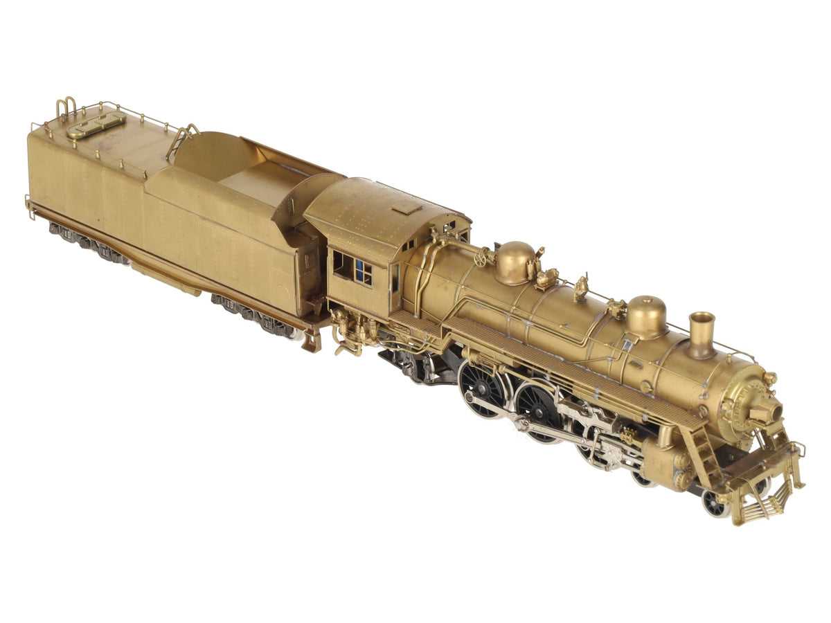 NWSL BRASS HO Scale N&W E-2a 4-6-2 Steam Locomotive & Tender - Unpainted EX/Box