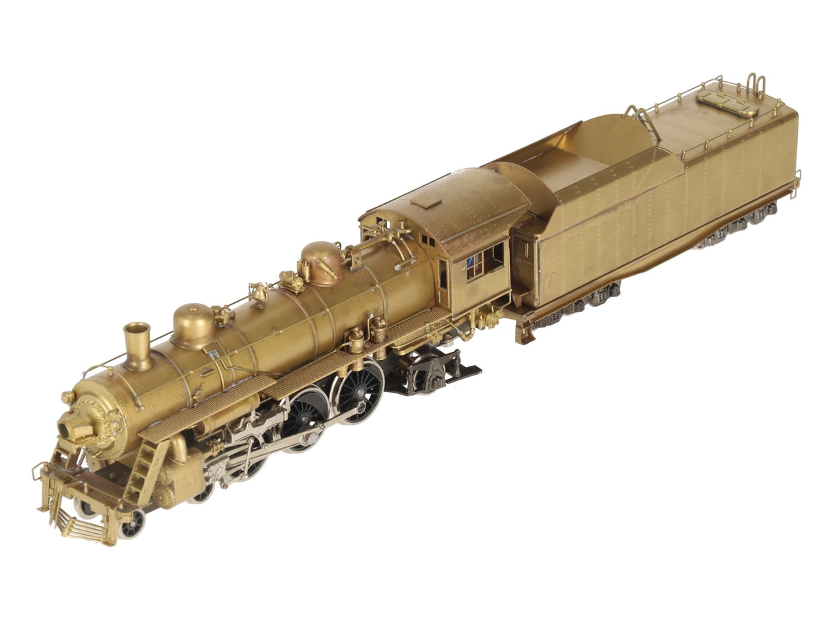 NWSL BRASS HO Scale N&W E-2a 4-6-2 Steam Locomotive & Tender - Unpainted EX/Box
