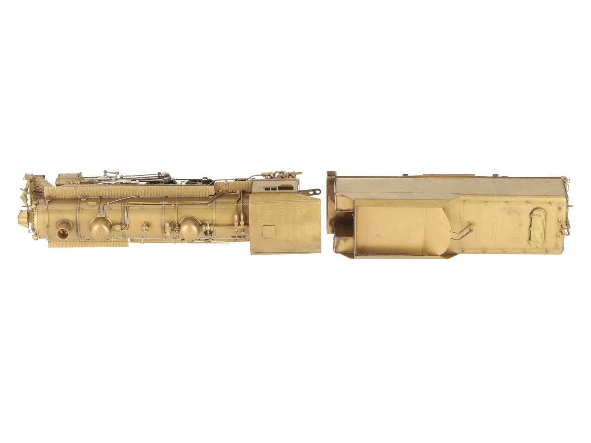 NWSL BRASS HO Scale N&W E-2a 4-6-2 Steam Locomotive & Tender - Unpainted EX/Box