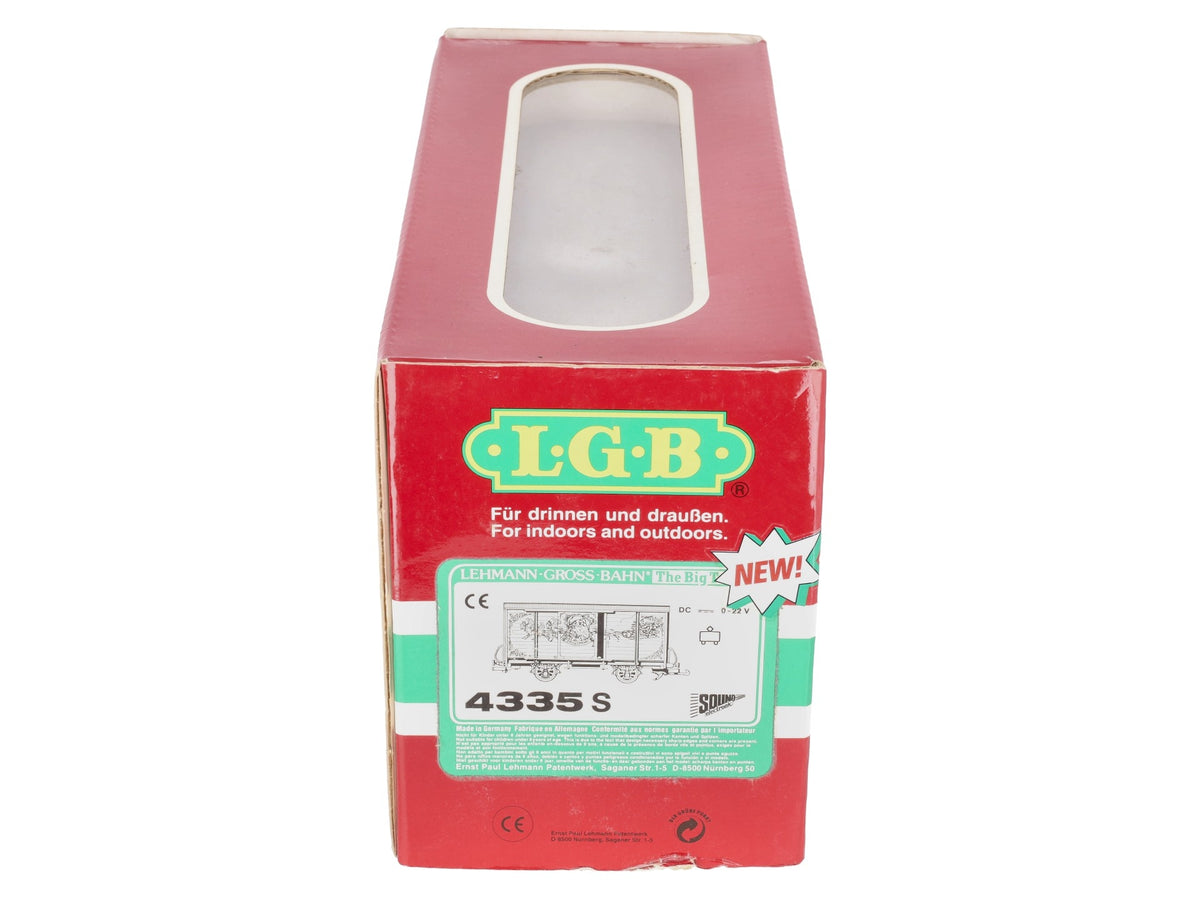 LGB 4335-S G Scale Christmas Boxcar with Sound VG/Box