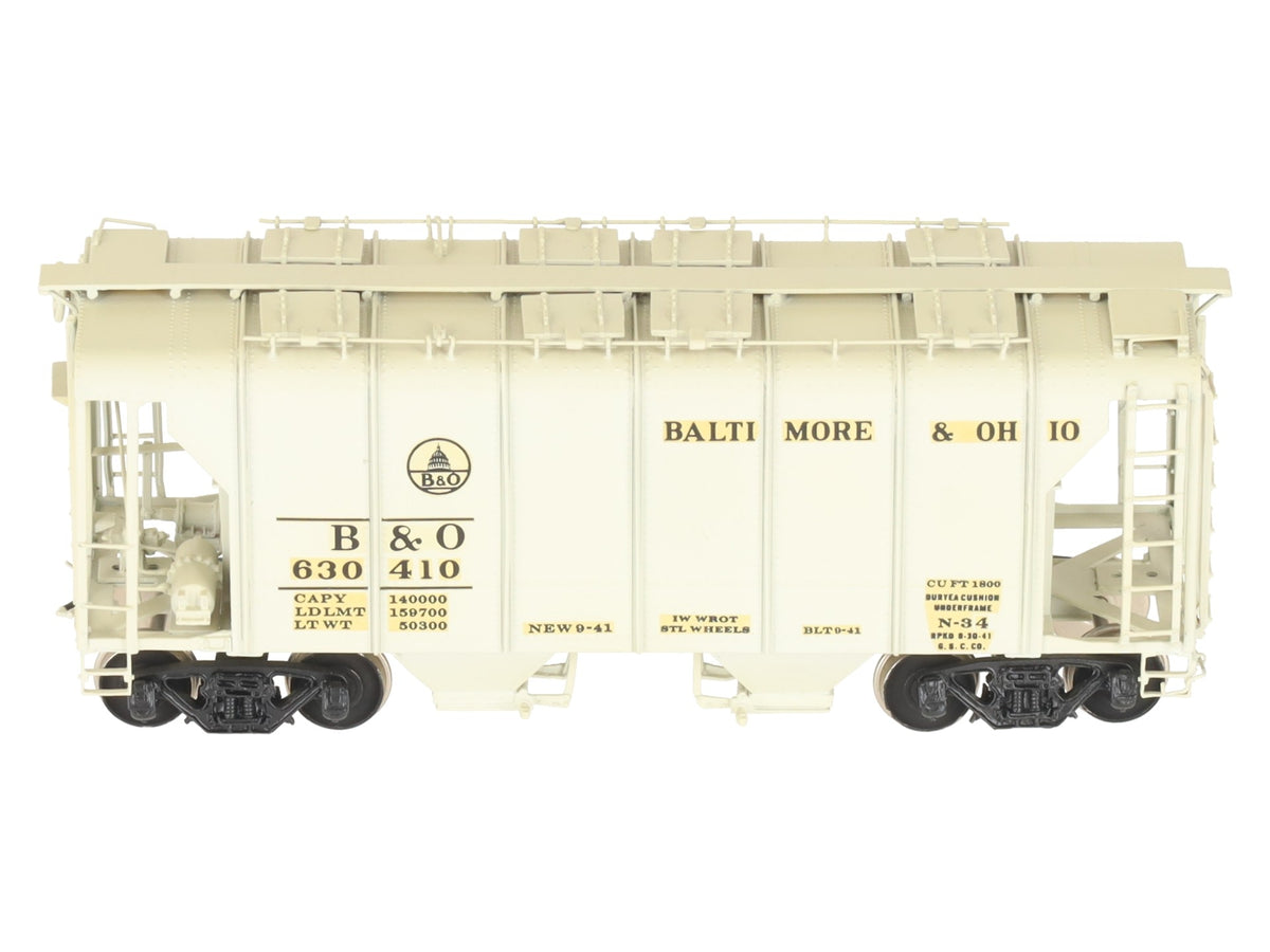 Overland OMI-1390 HO BRASS B&O N-34 Wagon Top Type Covered Hopper #630410- F/P EX/Box