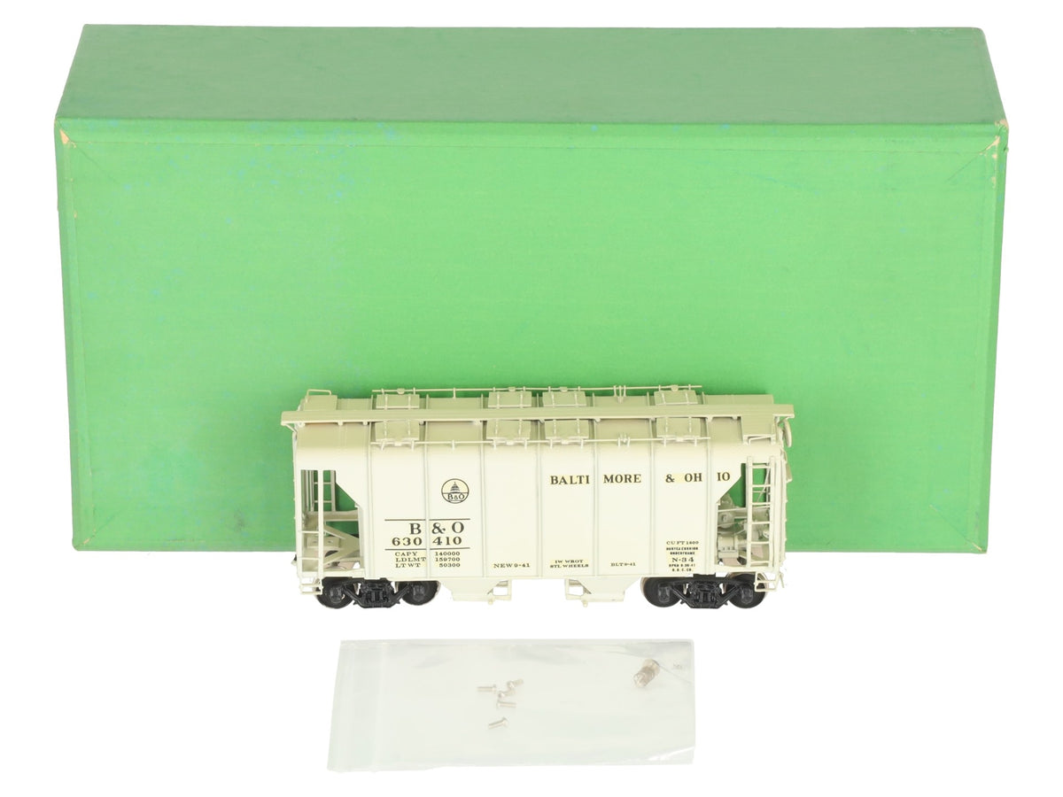 Overland OMI-1390 HO BRASS B&O N-34 Wagon Top Type Covered Hopper #630410- F/P EX/Box