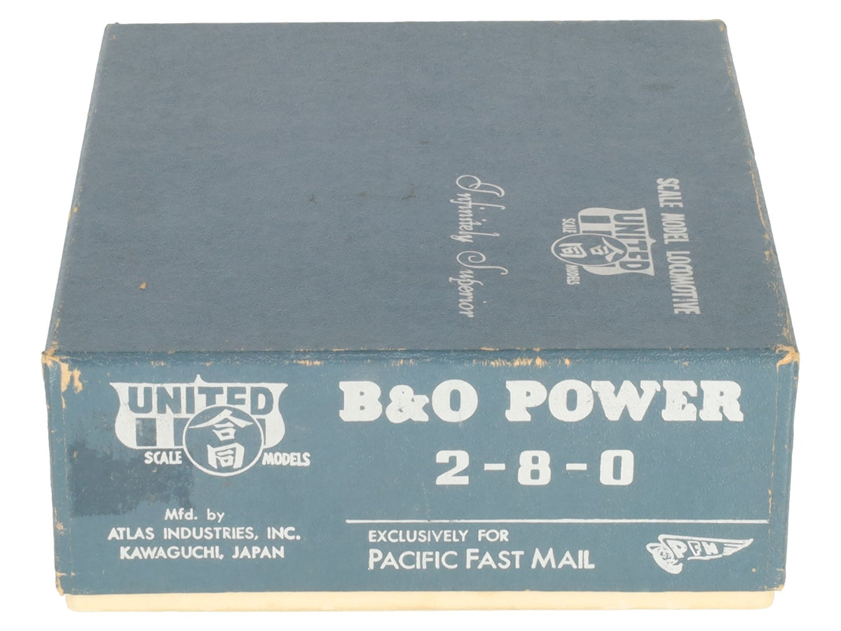 Pacific Mail East HO BRASS B&O 2-8-2 Steam Locomotive and Tender/Box
