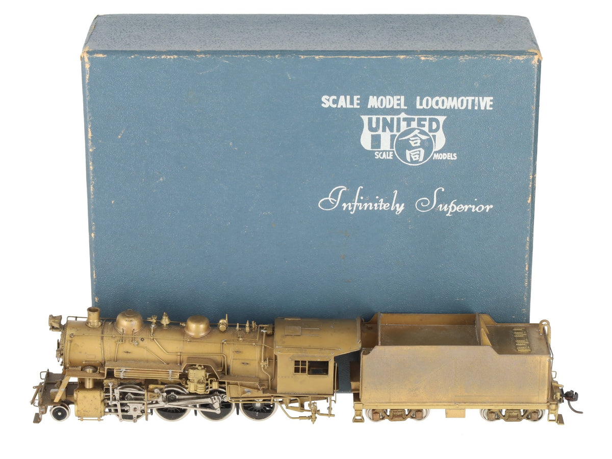 Pacific Mail East HO BRASS B&O 2-8-2 Steam Locomotive and Tender/Box