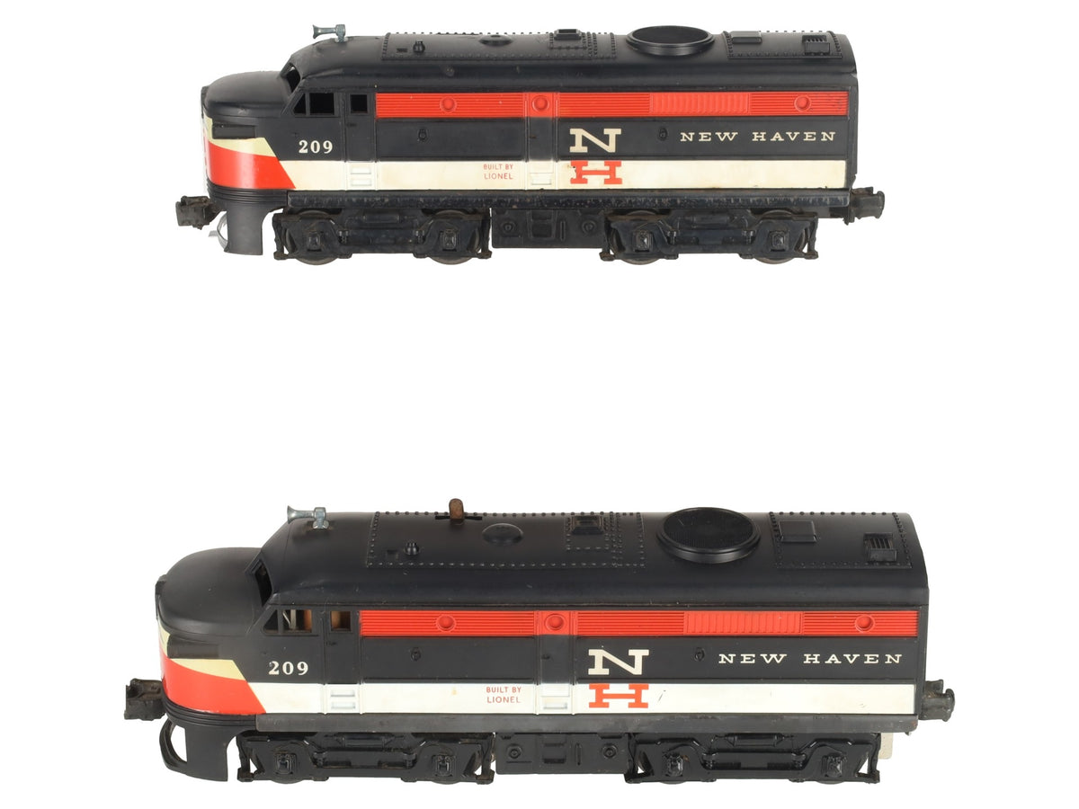 Lionel 209 Vintage O New Haven Alco AA Diesel Locomotive Set VG