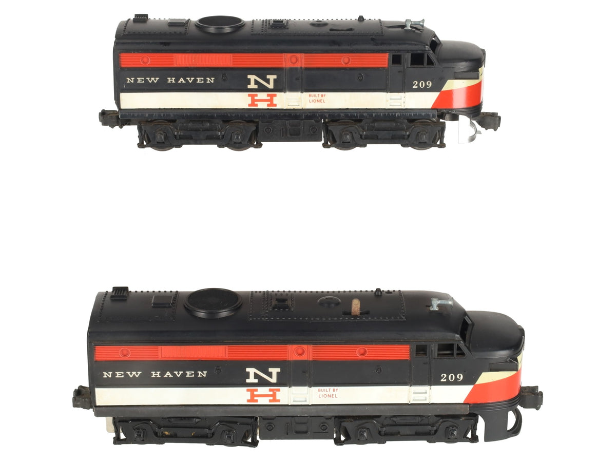 Lionel 209 Vintage O New Haven Alco AA Diesel Locomotive Set VG
