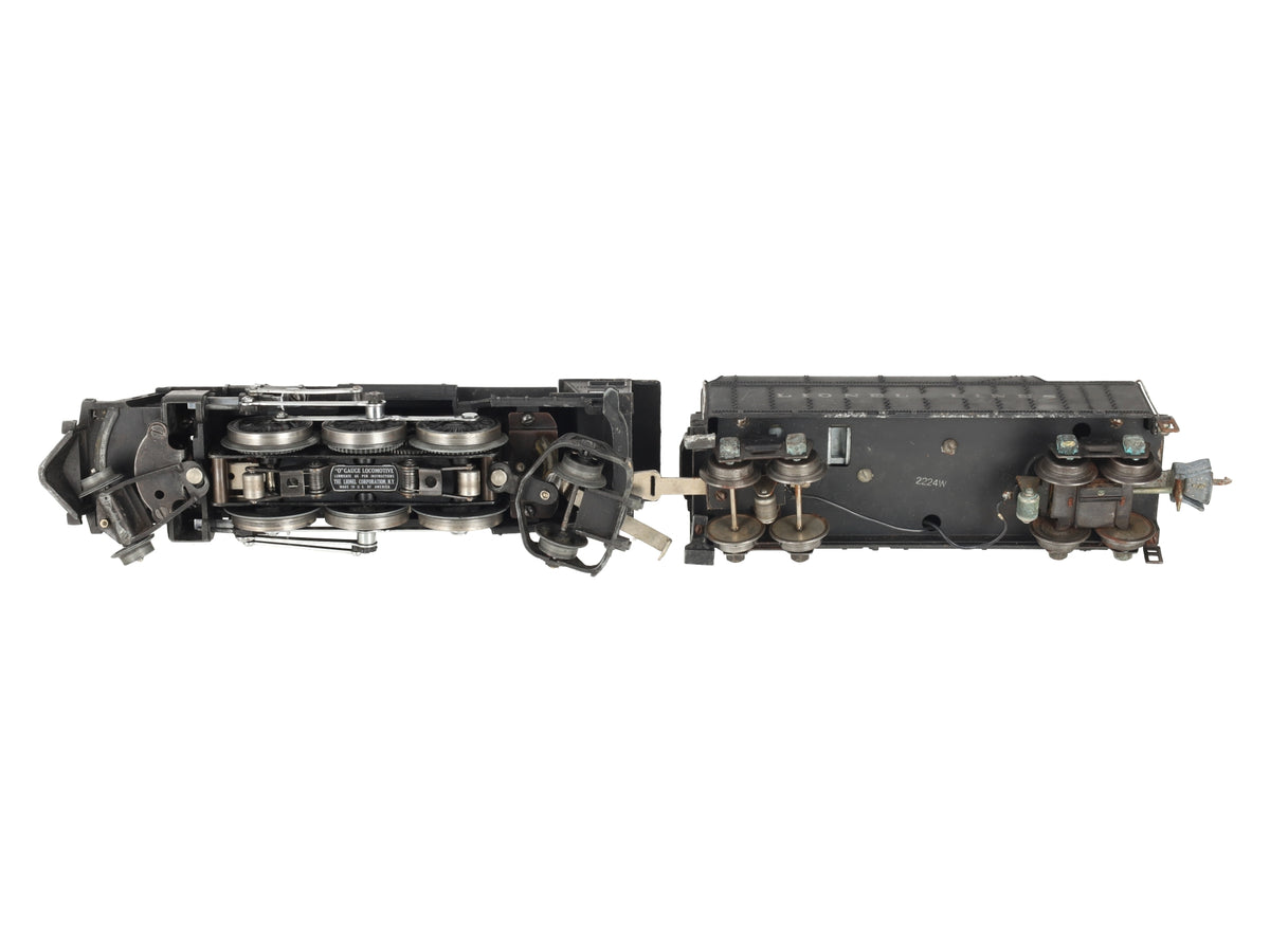 Lionel 224E Vintage O Gauge Diecast 2-6-2 Steam Locomotive & Tender 2224W