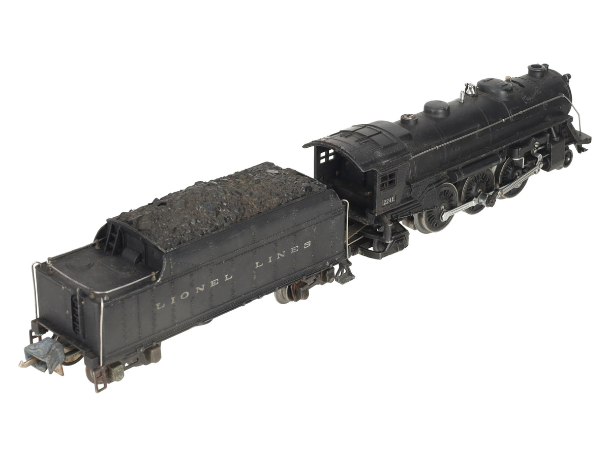 Lionel 224E Vintage O Gauge Diecast 2-6-2 Steam Locomotive & Tender 2224W