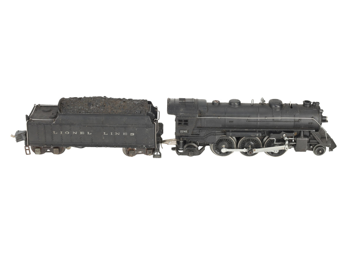 Lionel 224E Vintage O Gauge Diecast 2-6-2 Steam Locomotive & Tender 2224W