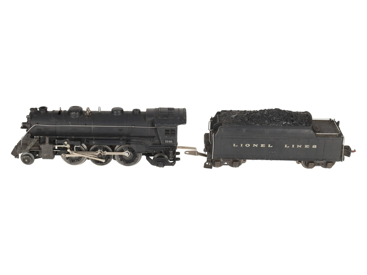 Lionel 224E Vintage O Gauge Diecast 2-6-2 Steam Locomotive & Tender 2224W VG