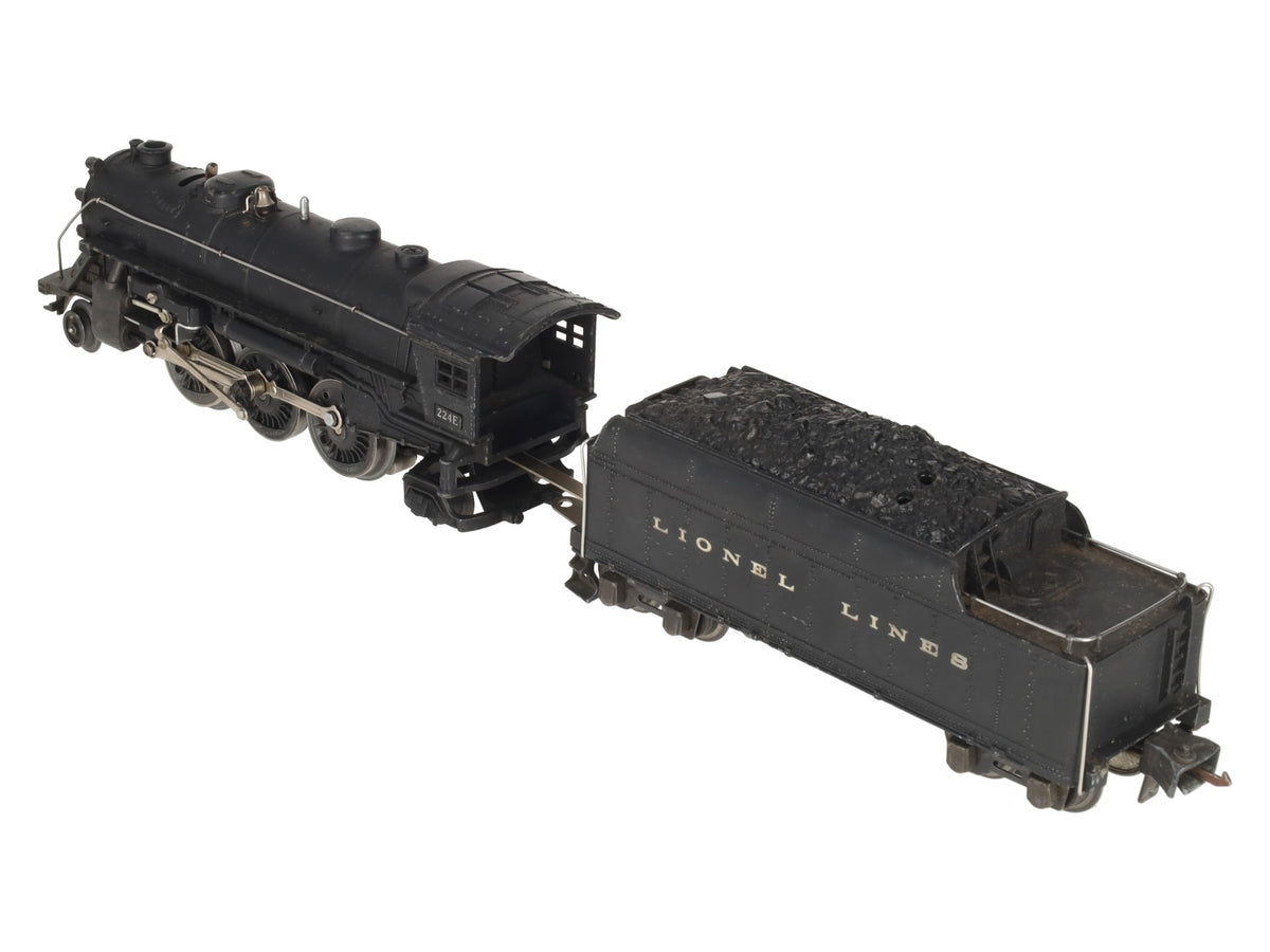 Lionel 224E Vintage O Gauge Diecast 2-6-2 Steam Locomotive & Tender 2224W VG