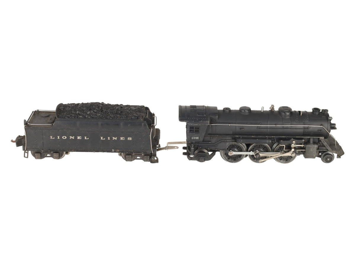 Lionel 224E Vintage O Gauge Diecast 2-6-2 Steam Locomotive & Tender 2224W VG