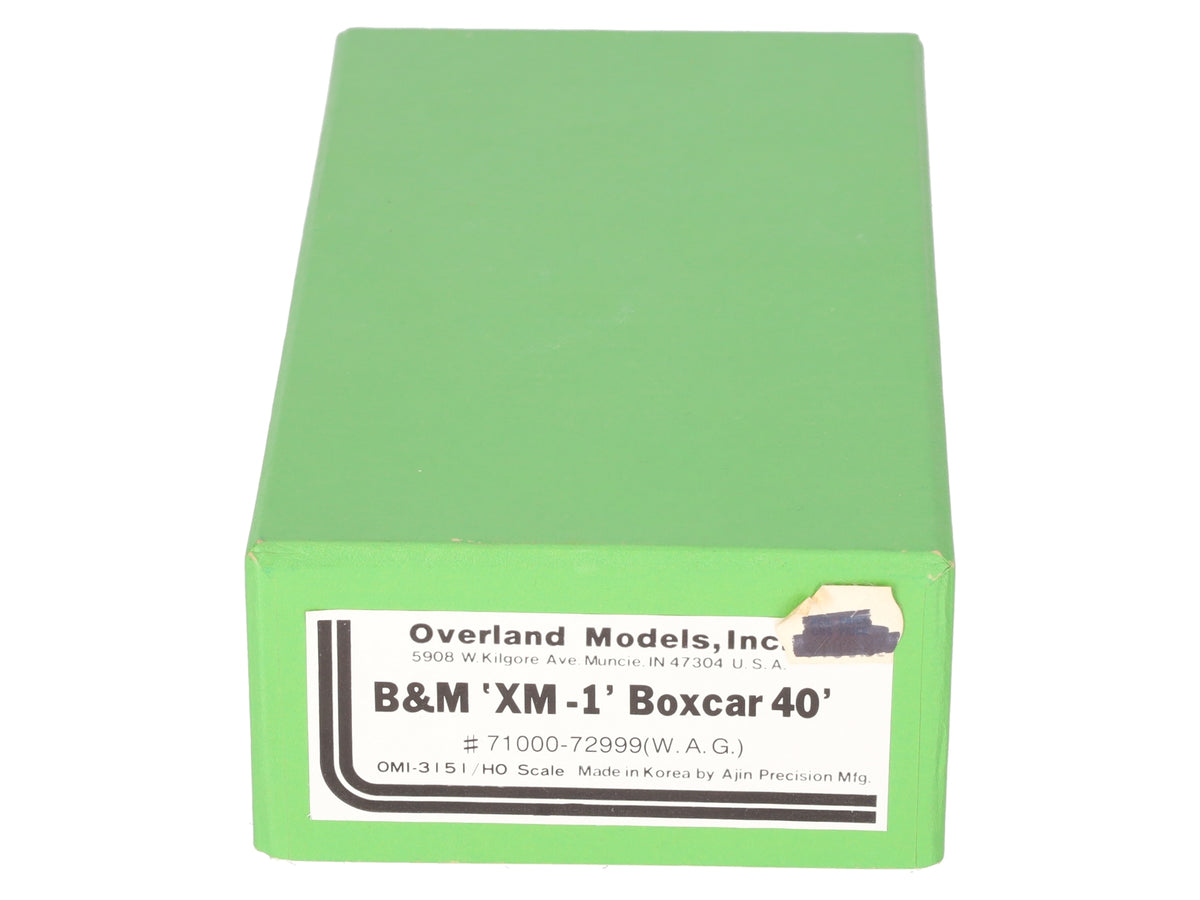 Overland 3151 HO Scale BRASS Boston & Maine XM-1 Boxcar - Unpainted VG/Box