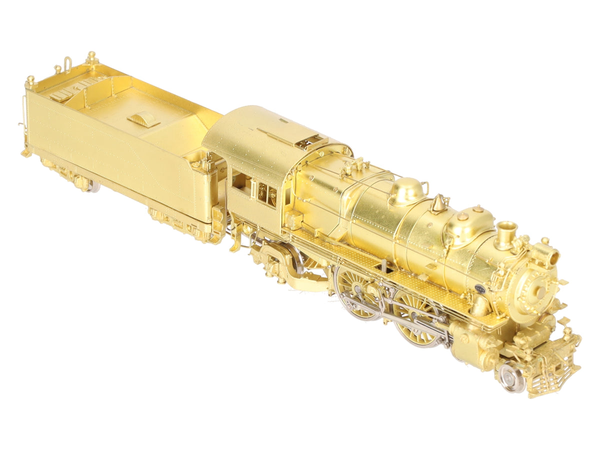 Key Imports E-6S BRASS HO 4-4-2 Atlantic Steam Locomotive w/ Tender -Unpainted EX/Box