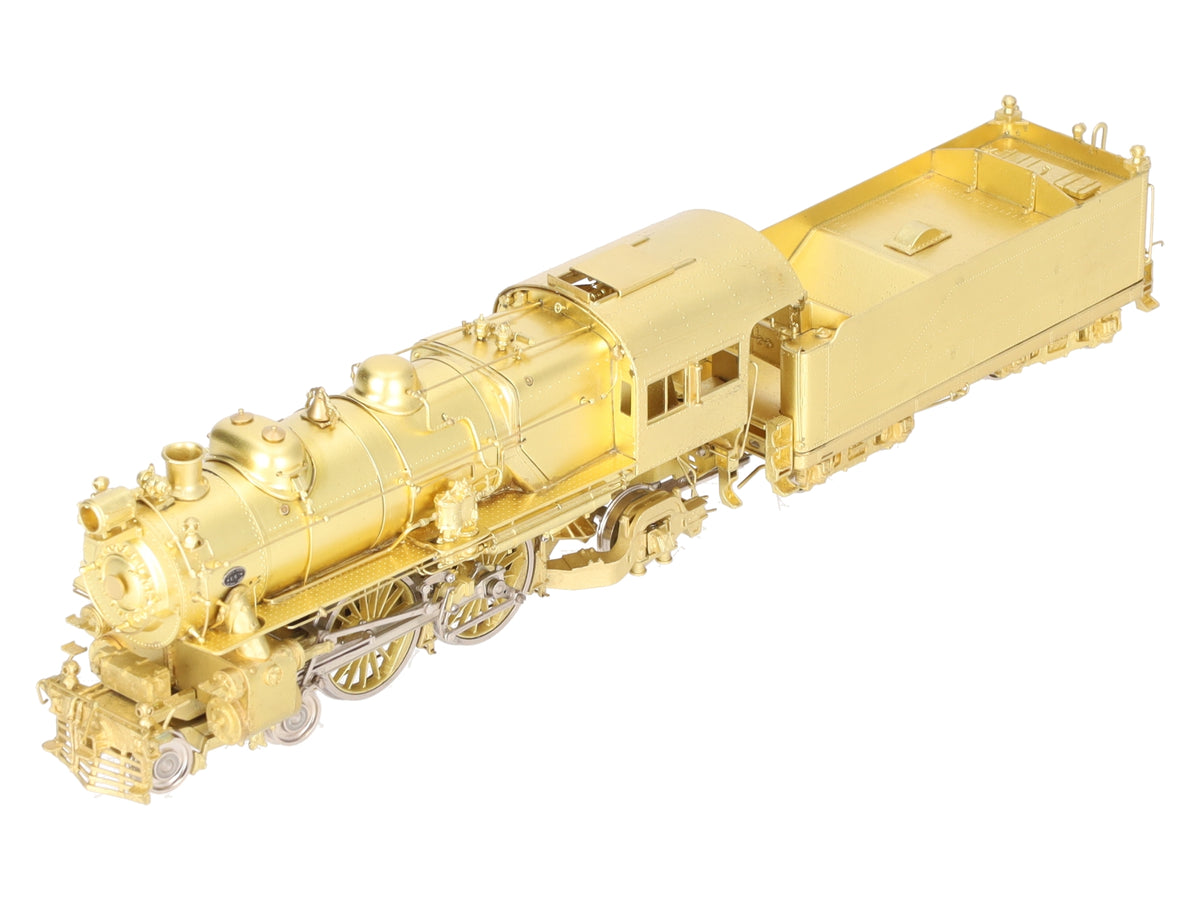 Key Imports E-6S BRASS HO 4-4-2 Atlantic Steam Locomotive w/ Tender -Unpainted EX/Box