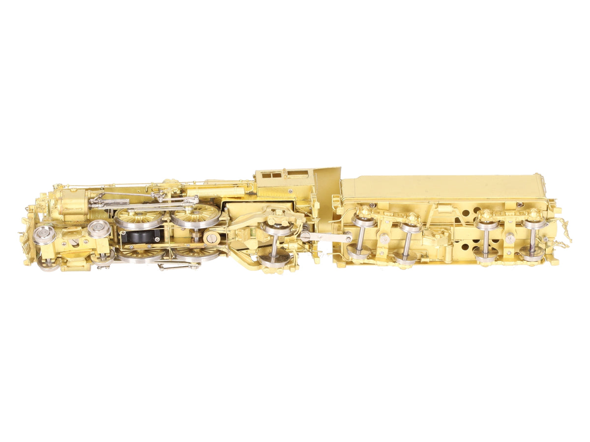 Key Imports E-6S BRASS HO 4-4-2 Atlantic Steam Locomotive w/ Tender -Unpainted EX/Box