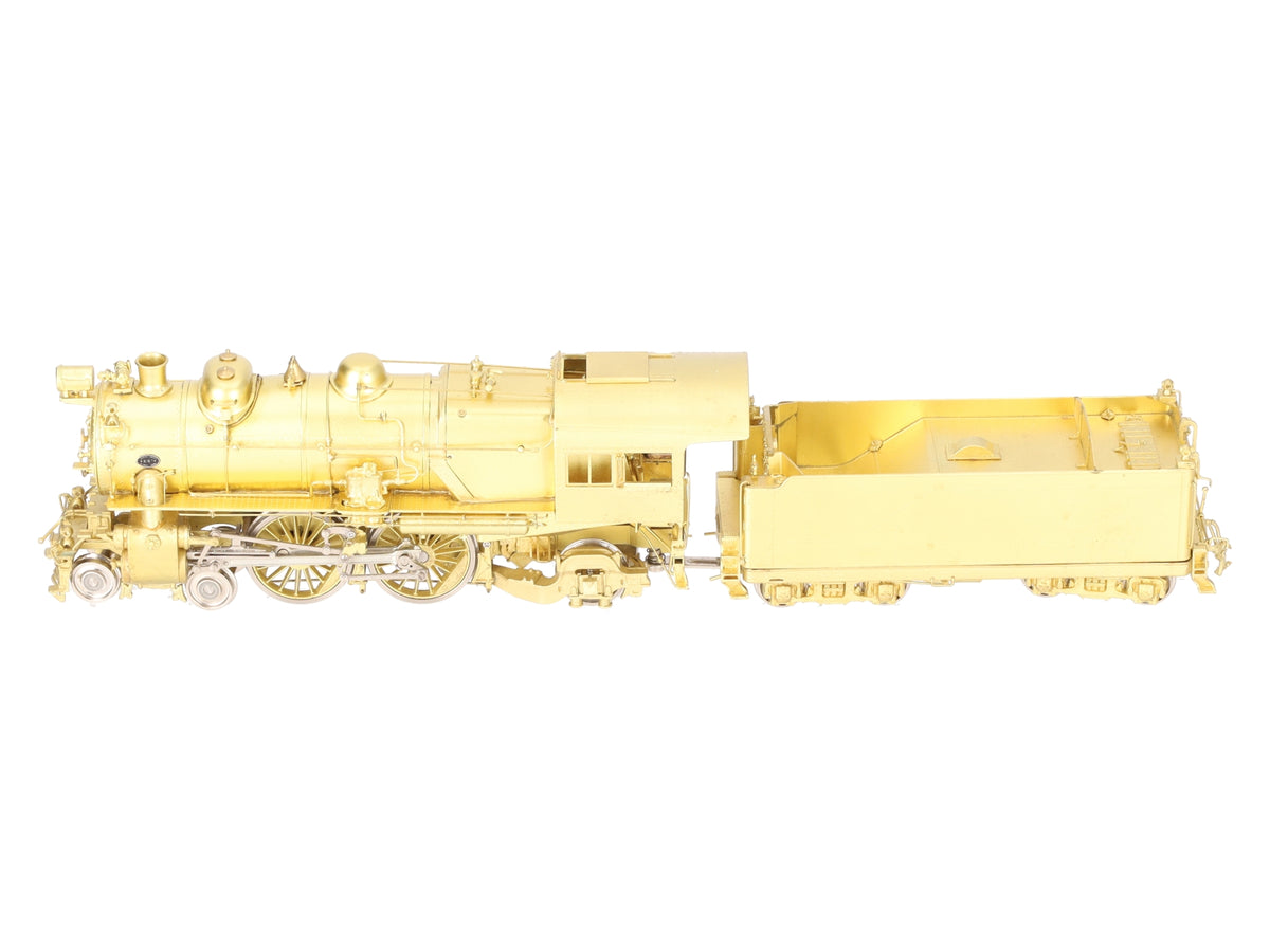 Key Imports E-6S BRASS HO 4-4-2 Atlantic Steam Locomotive w/ Tender -Unpainted EX/Box